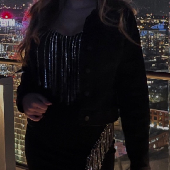 Black sweetheart Rhinestone Bodysuit - Picture 3 of 5